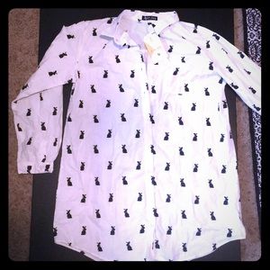 Ashir Aley boutique white button up shirt.  NWT💕